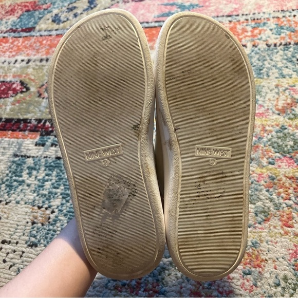 Nine West Womens Dew 3 white Slip On Strappy Platform Slide Sandals Sz 9 - Picture 4 of 5